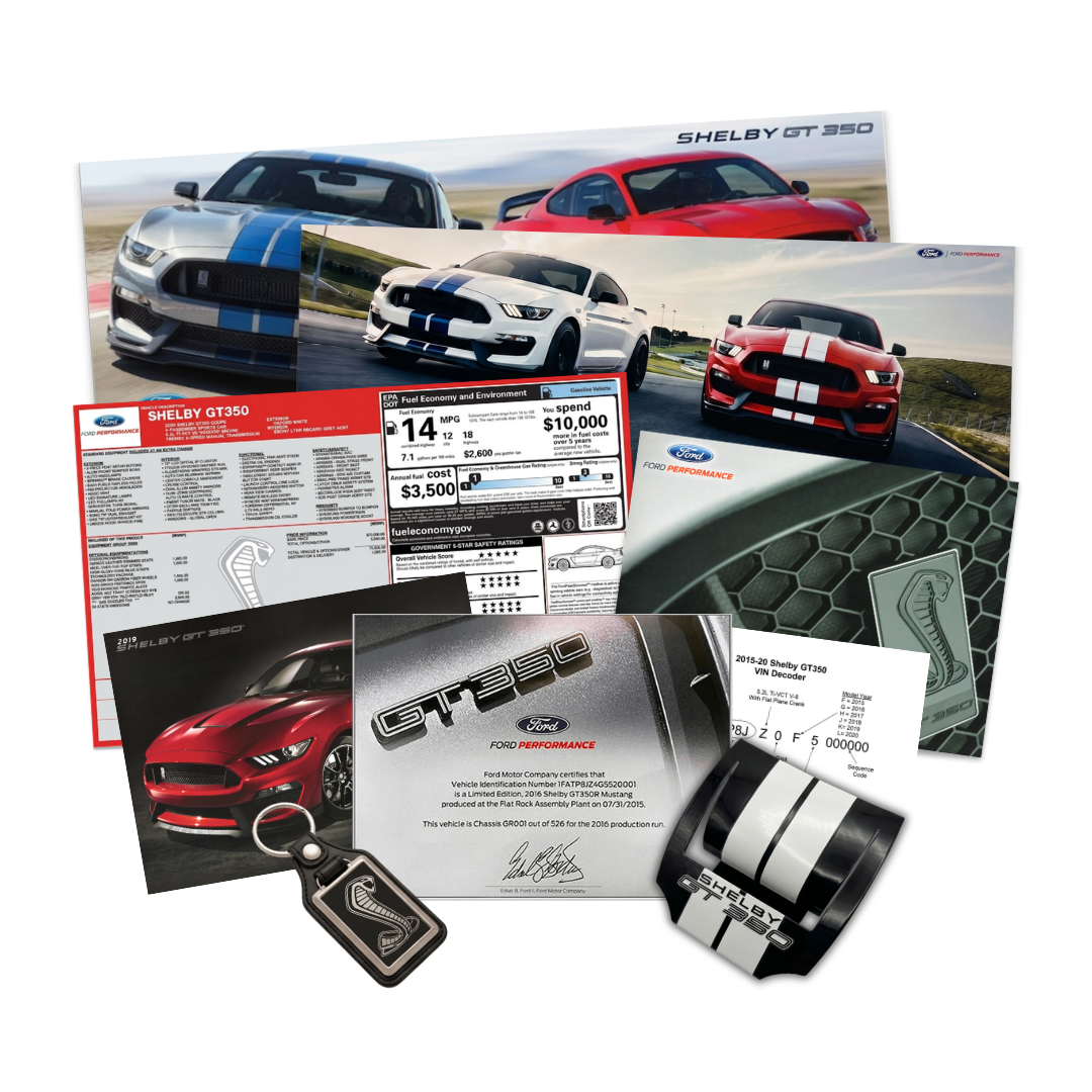 2015 - 2020 Shelby GT350 Certificate Package - Ford Show Parts